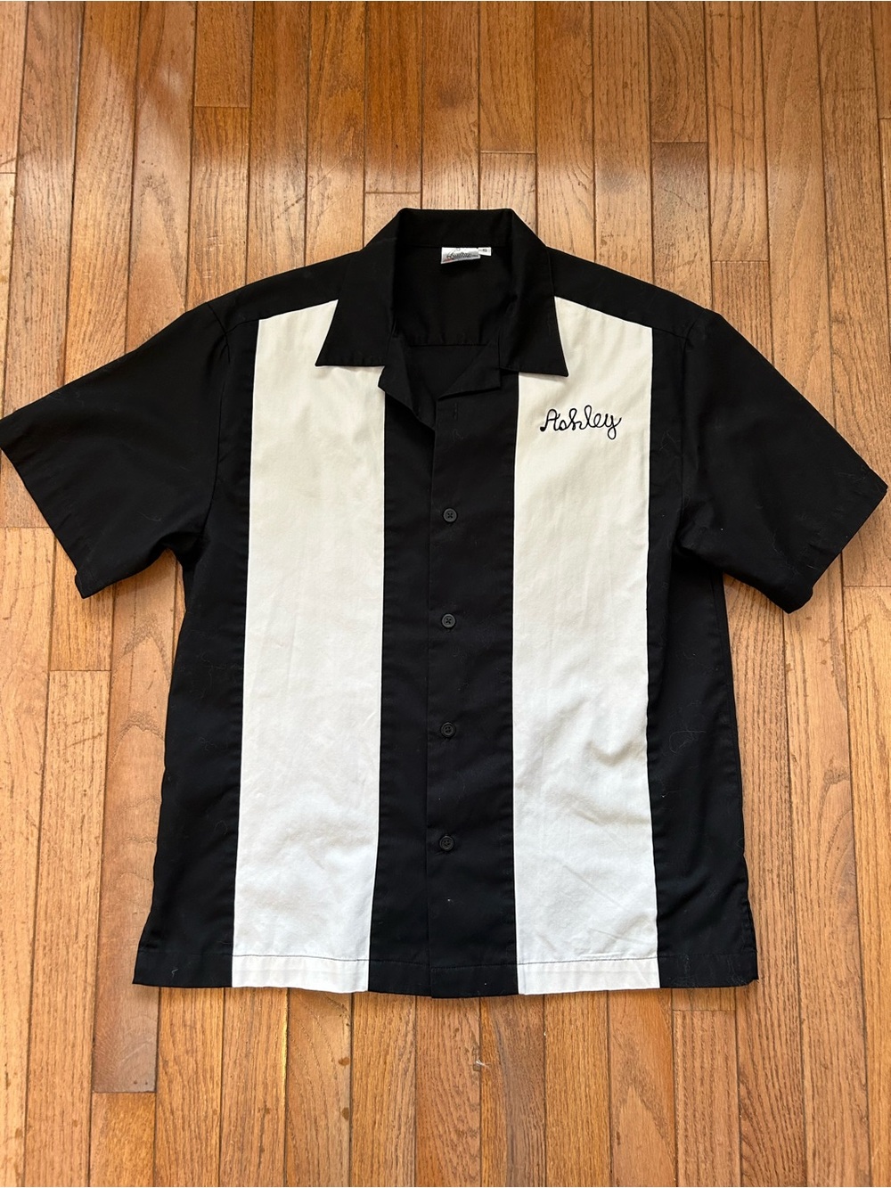 Black & White Bowling Shirt